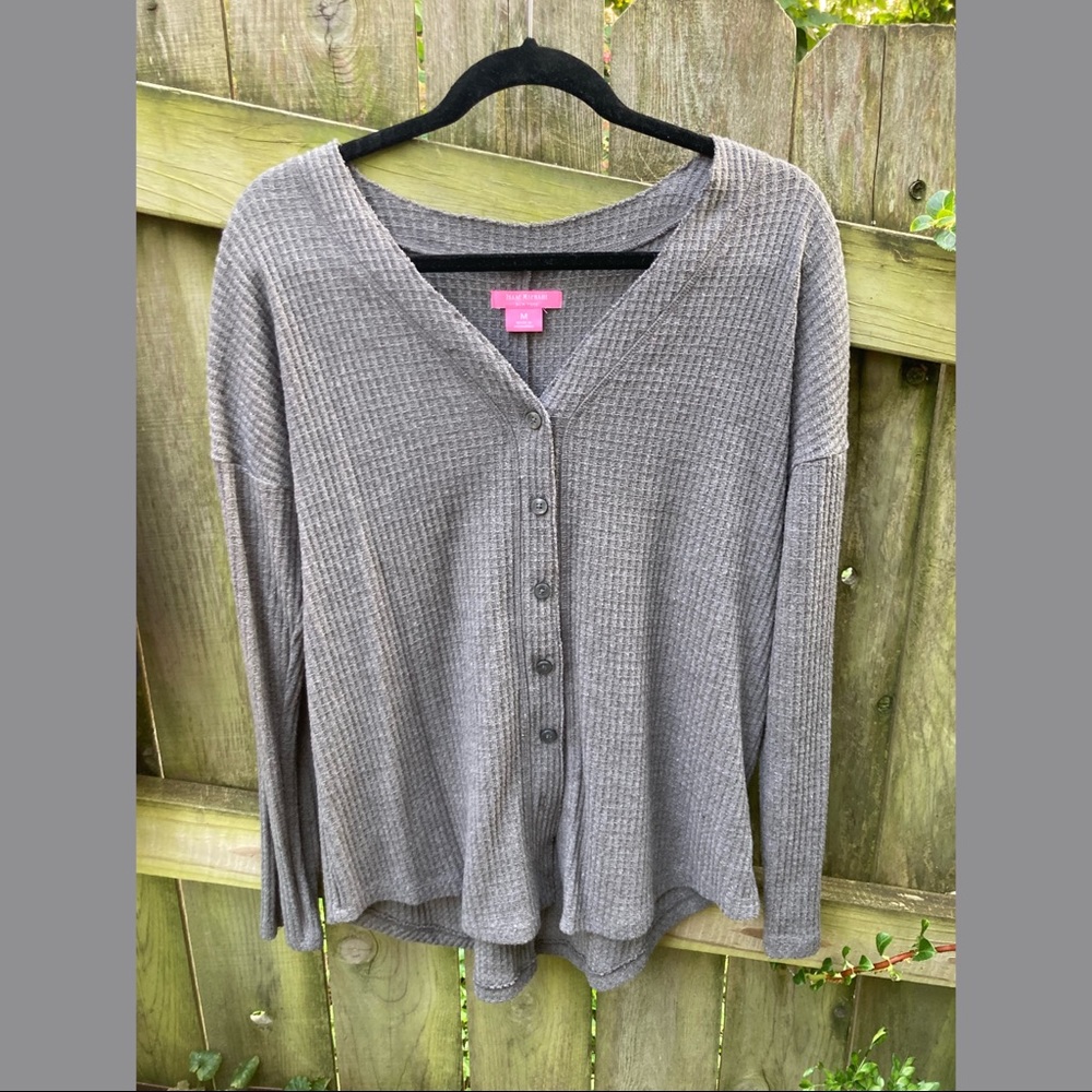 Isaac Mizrahi Gray Cardigan Sweater M Women’s